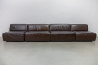 Durlet Minimalistic Modular Sitting group 1970s, Brown Leather