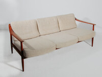 Knoll- Living Group set Antimot Walnut Three Seat U-Vorm Sofa and Three lounge Chairs by Walter Knoll, Germany