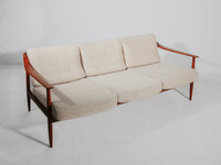 Knoll- Living group set Antimot Walnut Three Seat U-Vorm Sofa by Walter Knoll, Germany