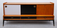 Oswald Vermaercke Sideboard with Black and White Sliding Doors, 1950s for V Form