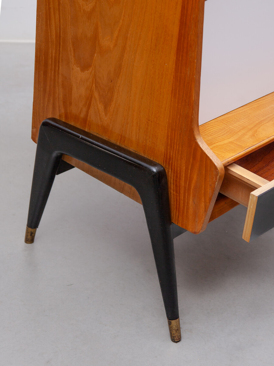 Oswald Vermaercke Sideboard with Black and White Sliding Doors, 1950s for V Form