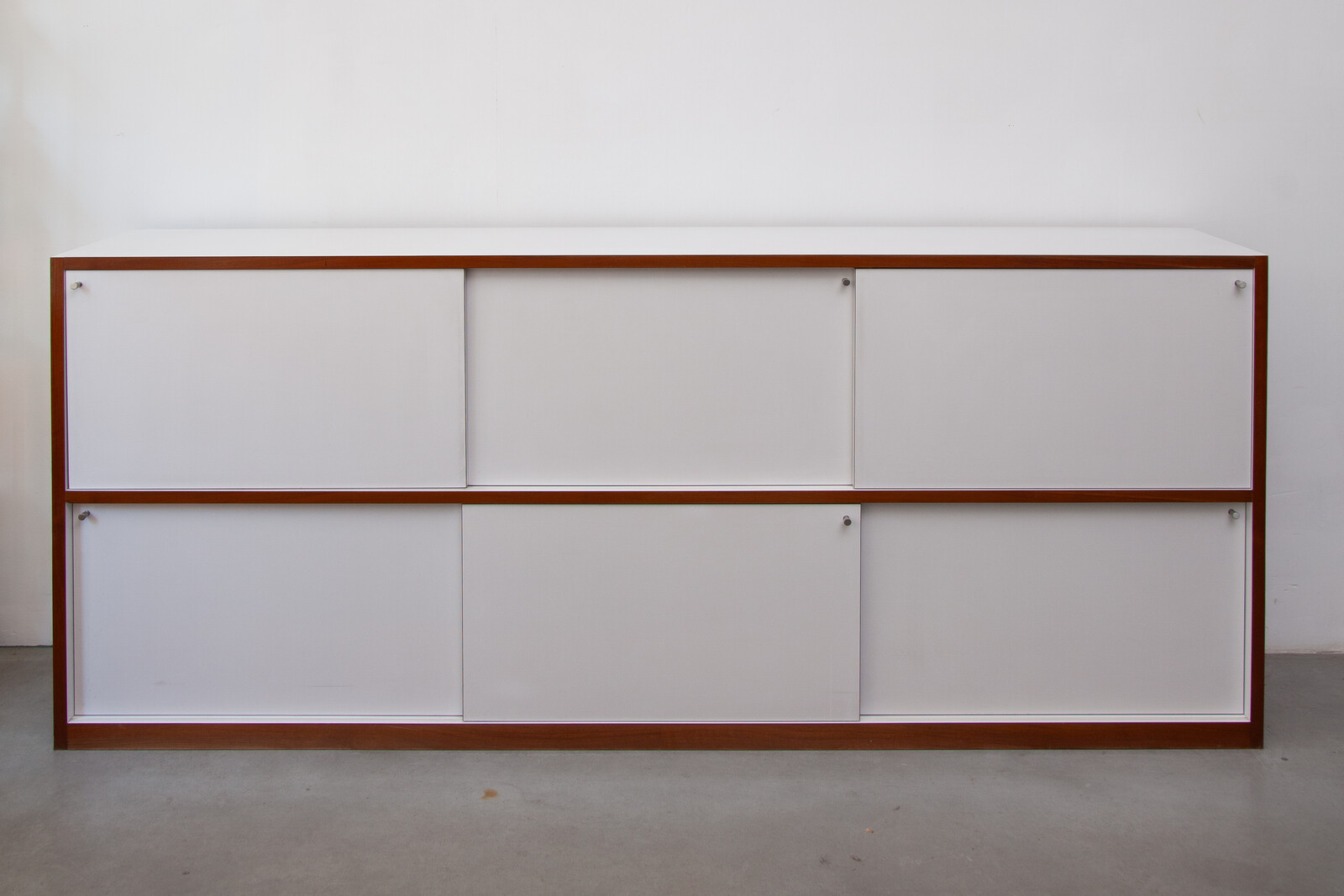 White Six Doors High Sideboard by Alfred Hendrickx ,Belform, 1960s