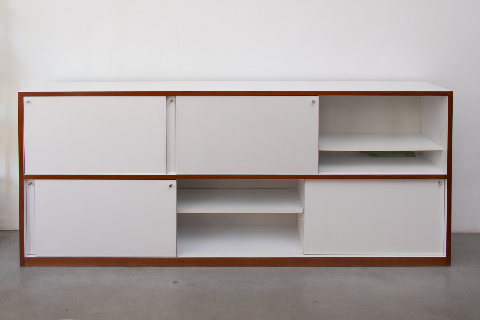 White Six Doors High Sideboard by Alfred Hendrickx ,Belform, 1960s